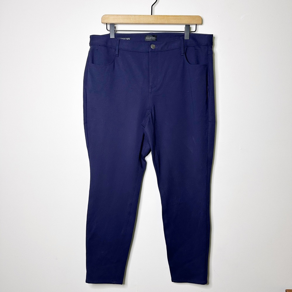 Talbots Soho 5-Pocket Jegging Womens 14WP Navy Blue‎ Excellent Stretch Petite